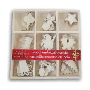 Mini corte láser en forma de madera iconos de invierno y_1