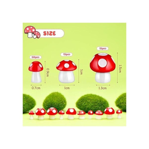 Lindas figuras miniaturas de hongos pequeños adornos de_2