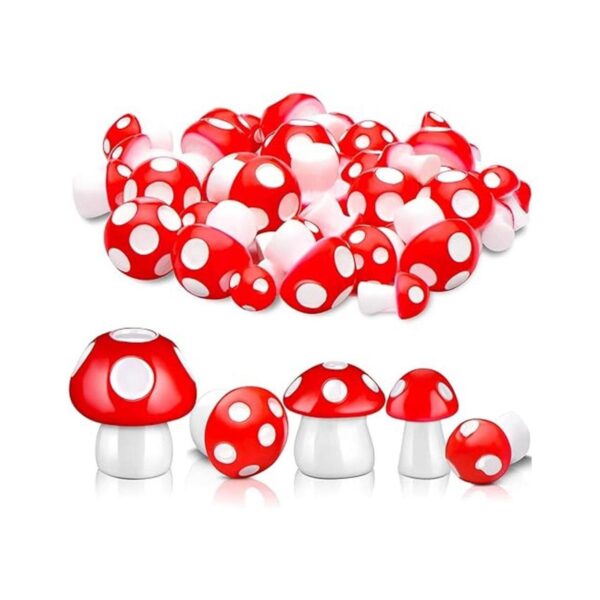 Lindas figuras miniaturas de hongos pequeños adornos de_1