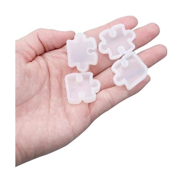 5 unidsset rompecabezas pieza silicona resina moldes
