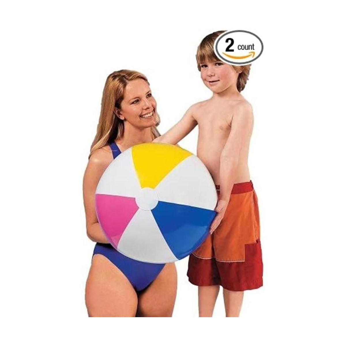 INTEX Bola de playa colorida con panel brillante inflable