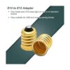Qjaiune 10 unidades E14 a E12 adaptador convertidor_3