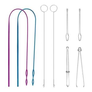 Arcemain 8 piezas de enhebrador de cordón herramientas de_1
