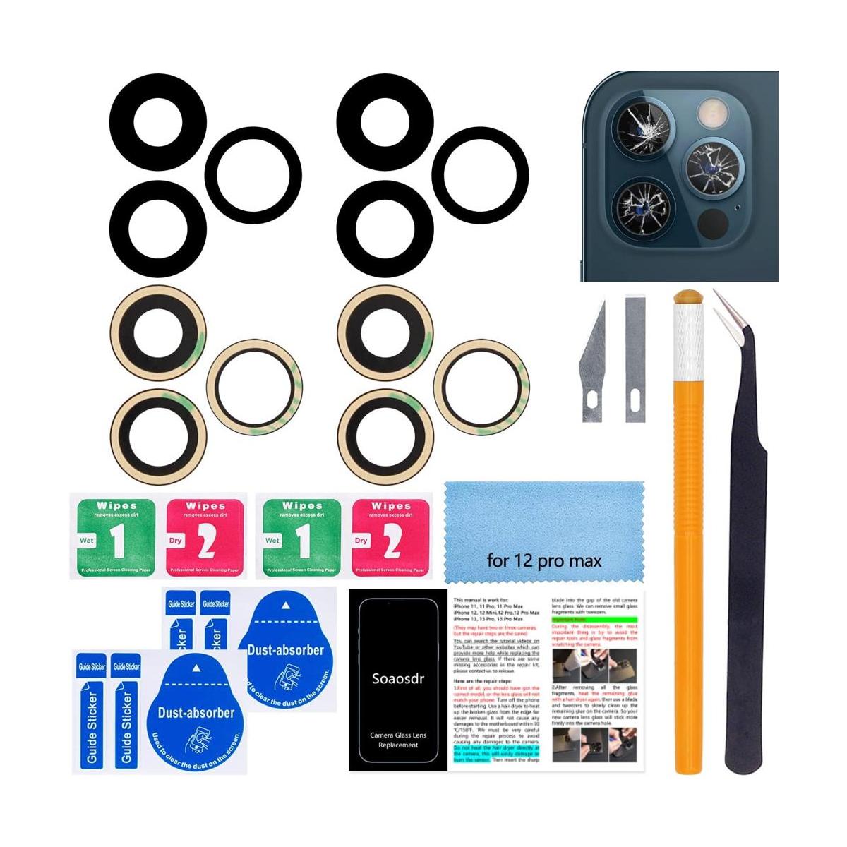 Soaosdr Lente de repuesto original para iPhone 12 Pro Max