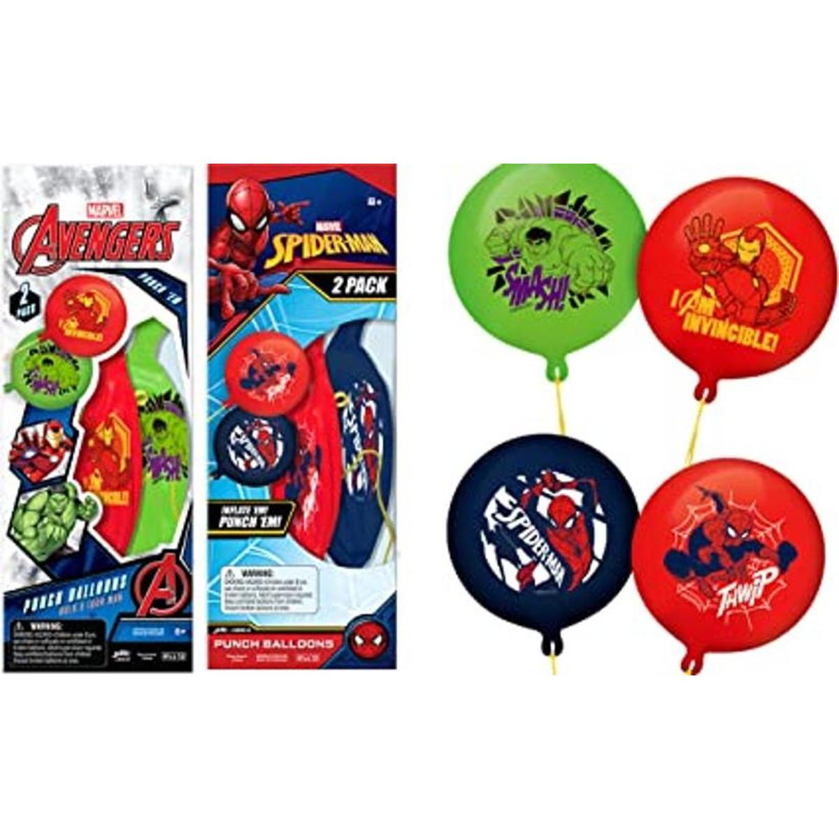 Marvel Avengers Globo de boxeo 2 paquetes con 4 bolas de