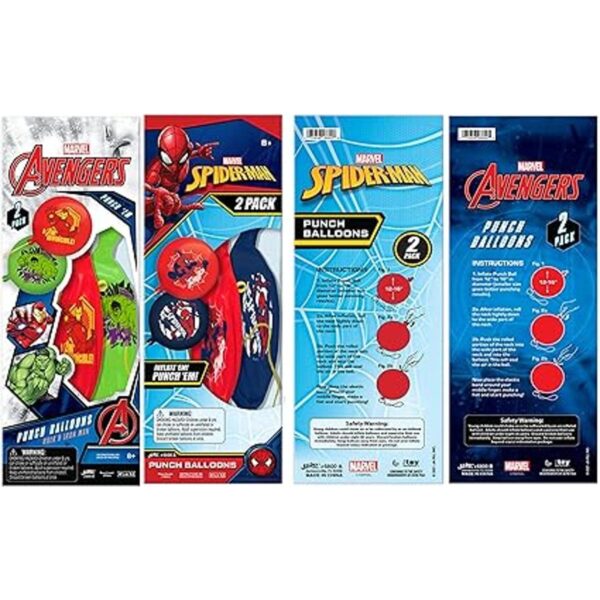 Marvel Avengers Globo de boxeo 2 paquetes con 4 bolas de_2