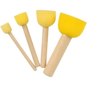 Ruwado 8 piezas de espuma amarilla con mango de madera_1