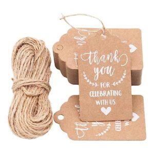KESTAR 100 etiquetas de papel kraft con 65.6 ft de cordel_1