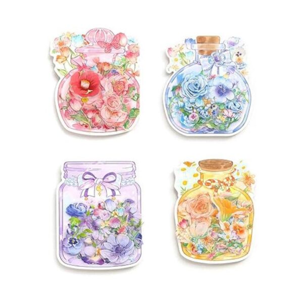 Alideco 120pcs Scrapbook Stickers Set Flowers Plants