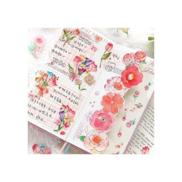 Alideco 120pcs Scrapbook Stickers Set Flowers Plants