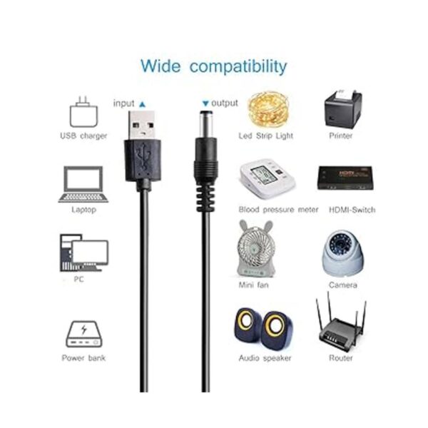 Cable de alimentación CC de 5 V USB a CC de 0.217 x 0.083_2