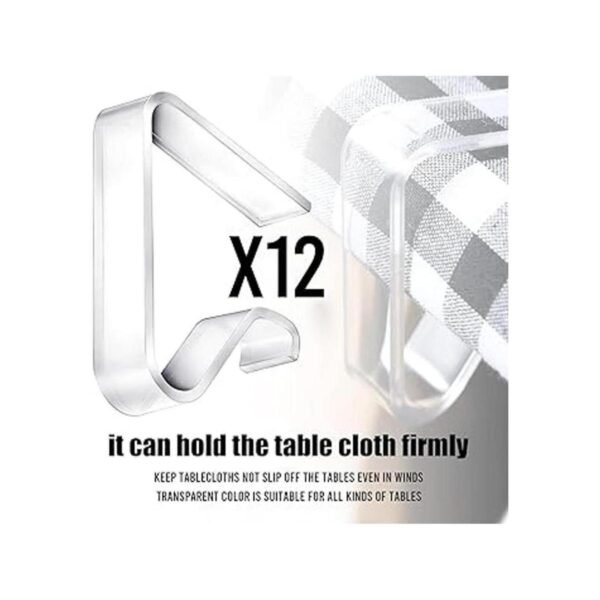 Clips de mantel transparentes para mantel de plástico