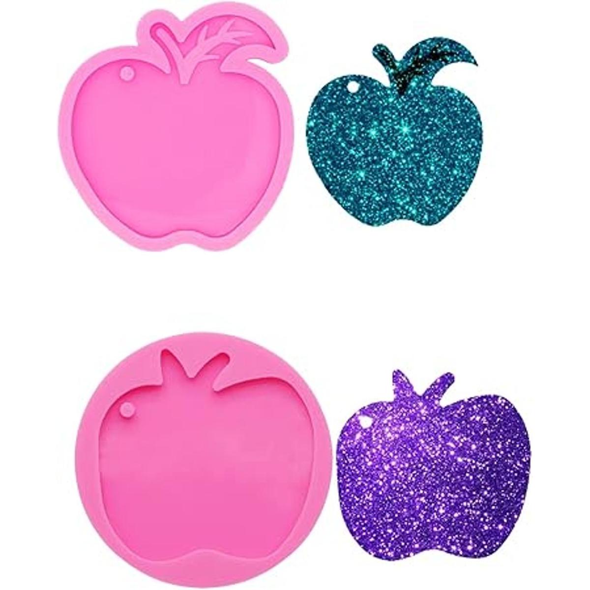 Shiny Jansowin 2 moldes de silicona con forma de manzana