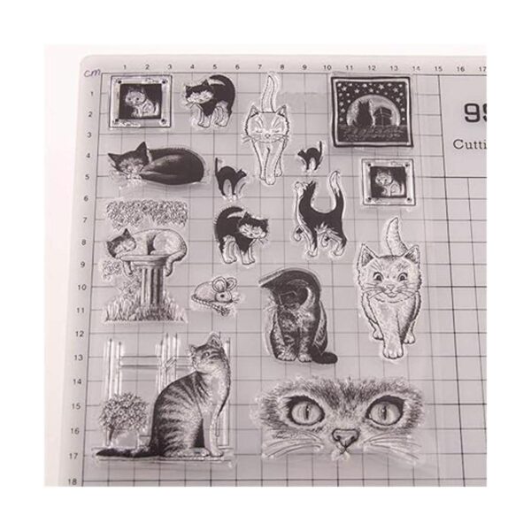 Furry Cats Meow Pet Sello de goma transparente para álbum_2