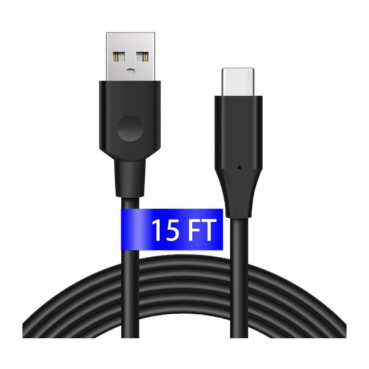 Cable USB C de 15 pies cable de carga extra largo para