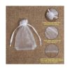 Hopttreely 100 bolsas de organza transparente de alta_2