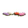 Paquete de 4 flotante artificial lirio de agua Lotus Flor_3