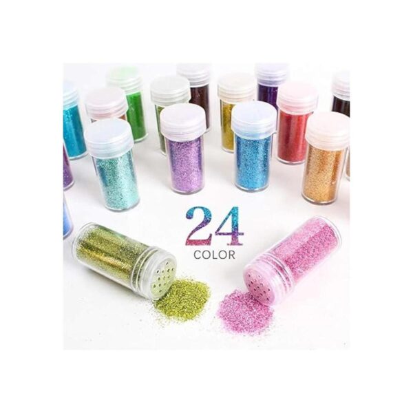 Brillantina extra fina juego de 24 colores para el cuerpo