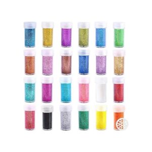 Brillantina extra fina juego de 24 colores para el cuerpo