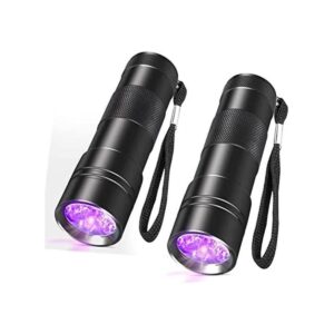 SEVENKA Linterna de luz negra paquete de 2 12 linternas