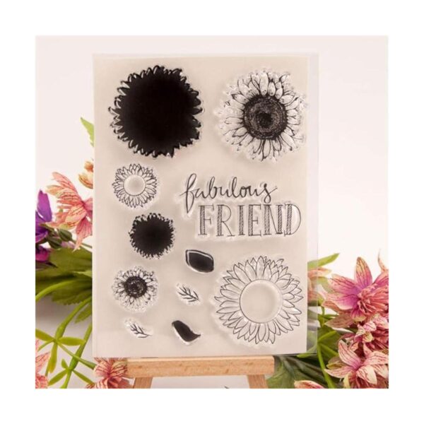 Fabulous Friends Sello de goma transparente con diseño de_3