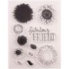 Fabulous Friends Sello de goma transparente con diseño de_1