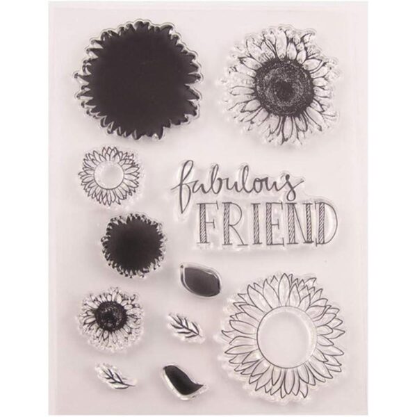 Fabulous Friends Sello de goma transparente con diseño de_1