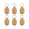 BTYONON 12 llaveros de madera en blanco personalizados EDC_1