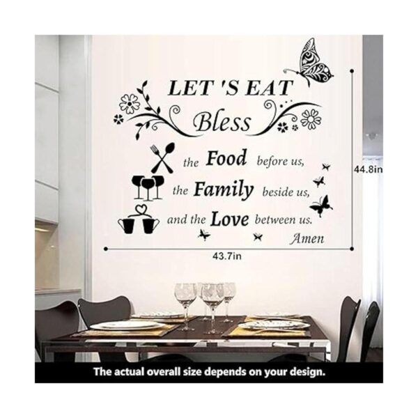 Calcomanías de pared de cocina cena comida oración