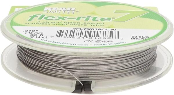 The Beadsmith FlexRite Alambre de cuentas de nailon de 7
