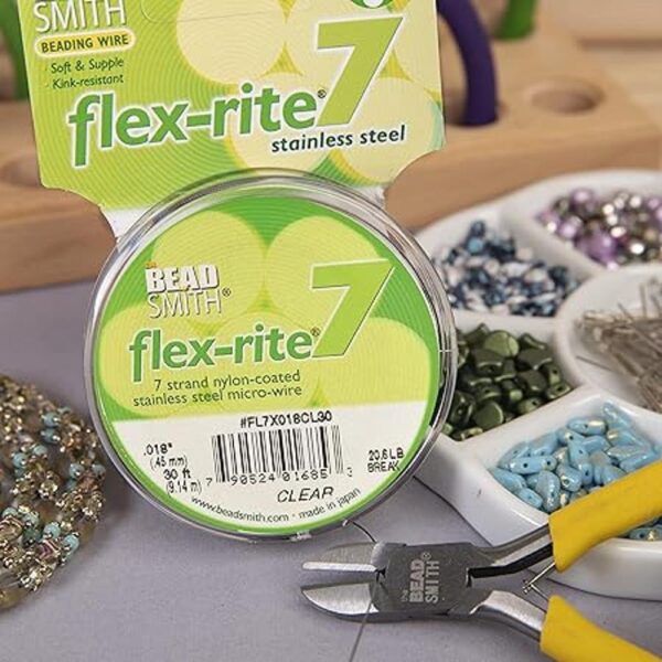 The Beadsmith FlexRite Alambre de cuentas de nailon de 7