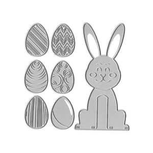 Troqueles de metal de Pascua para cortar un lindo conejo y_1