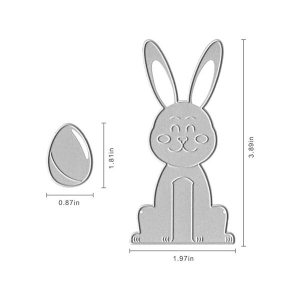 Troqueles de metal de Pascua para cortar un lindo conejo y_2