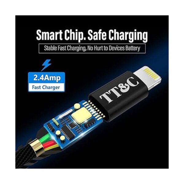 Cable Lightning corto para iPhone de 1 pie de_3