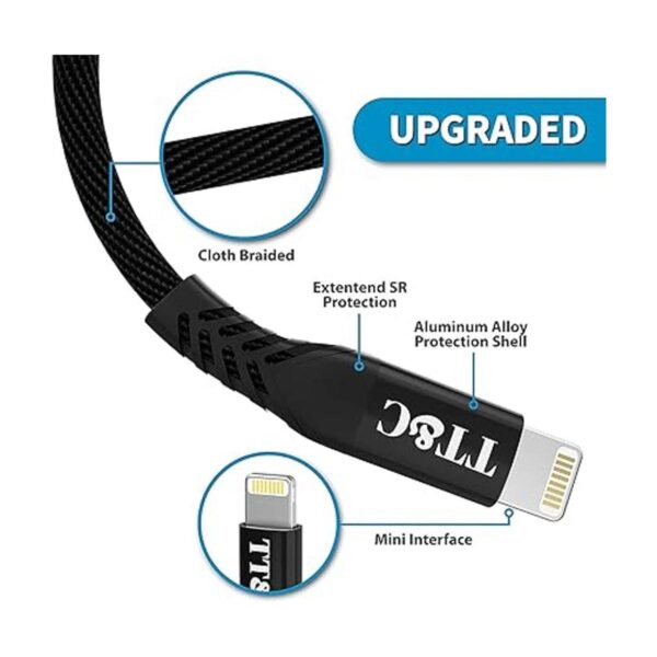 Cable Lightning corto para iPhone de 1 pie de_2