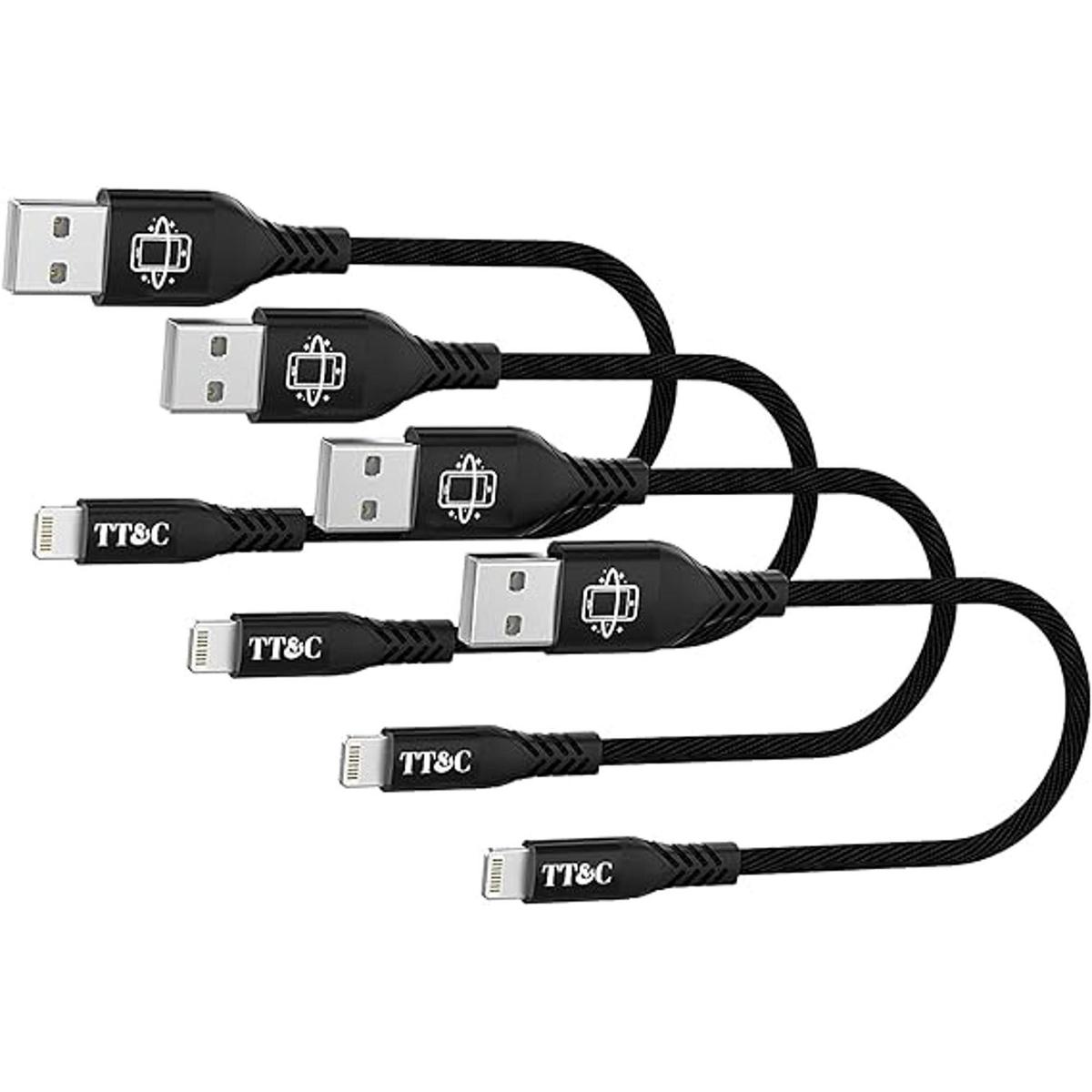 Cable Lightning corto para iPhone de 1 pie de