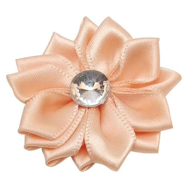 Chenkou Craft 40pcs flor de cinta de satén con diamantes_1
