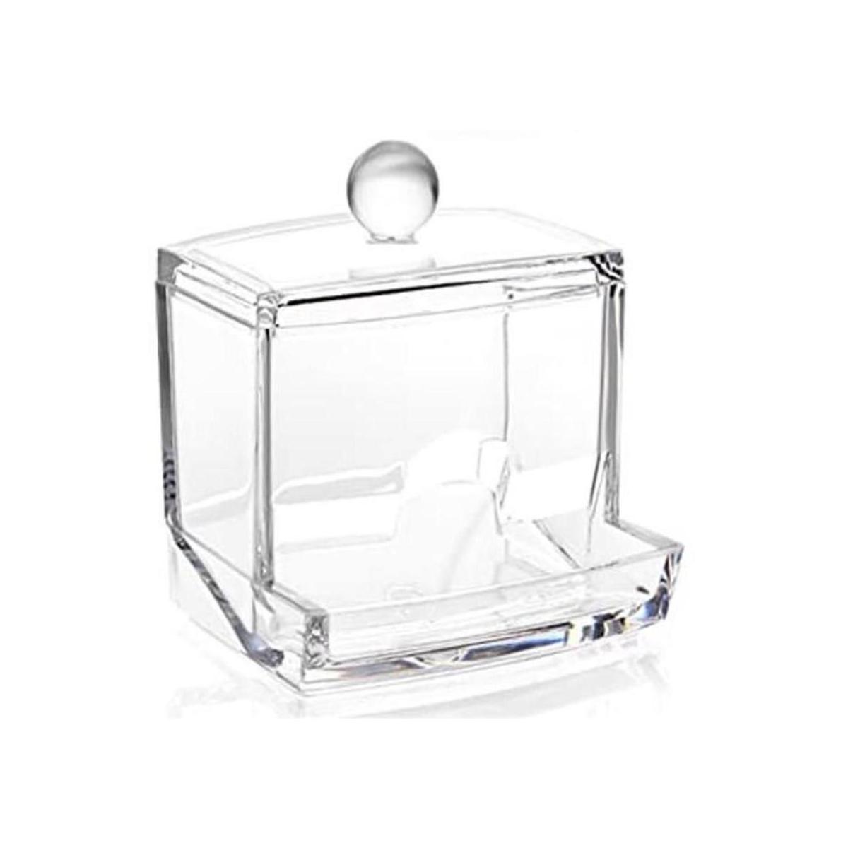 cozhome bola de acrílico transparente algodón Swab Box