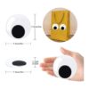 KIMOBER Ojos de 3 pulgadas para manualidades color negro