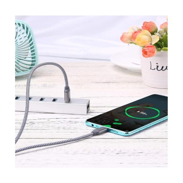 Cable USB C corto 0.8 pies paquete de 3 cable de carga_4