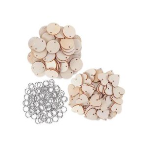 Juego de 200 piezas de manualidades de madera con agujeros