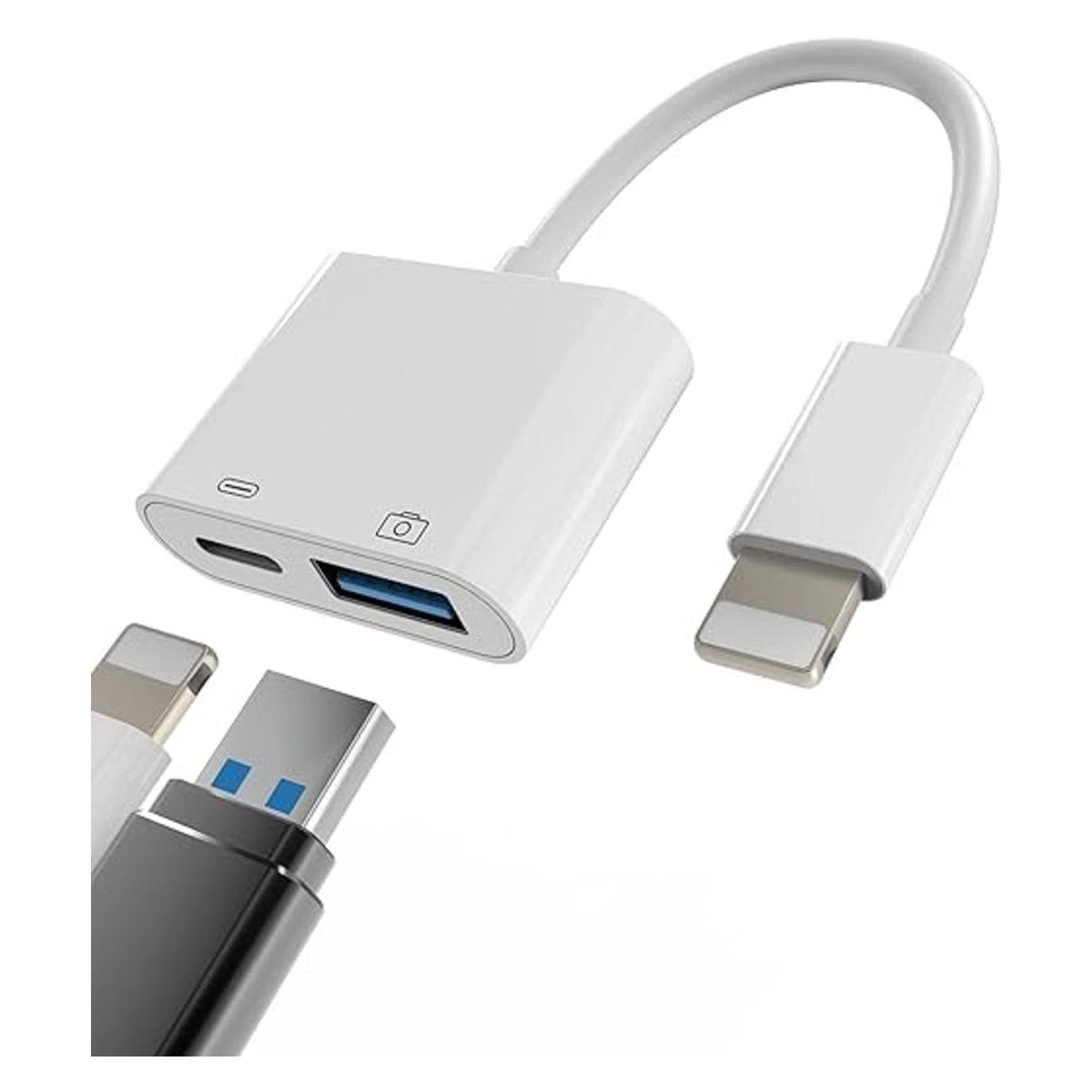 Adaptador Lightning a USB A OTG para iPhone 13 12 11 Mini