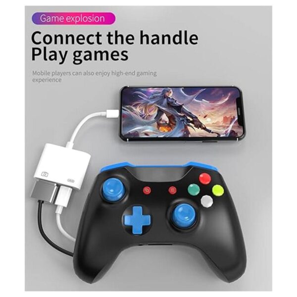 Adaptador Lightning a USB A OTG para iPhone 13 12 11 Mini