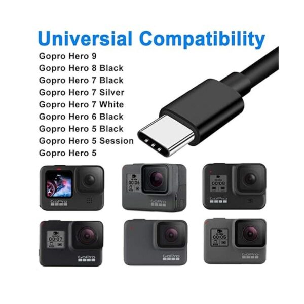 Cable de carga USB C de 6 pies para GoPro Hero 9 Hero 8_2