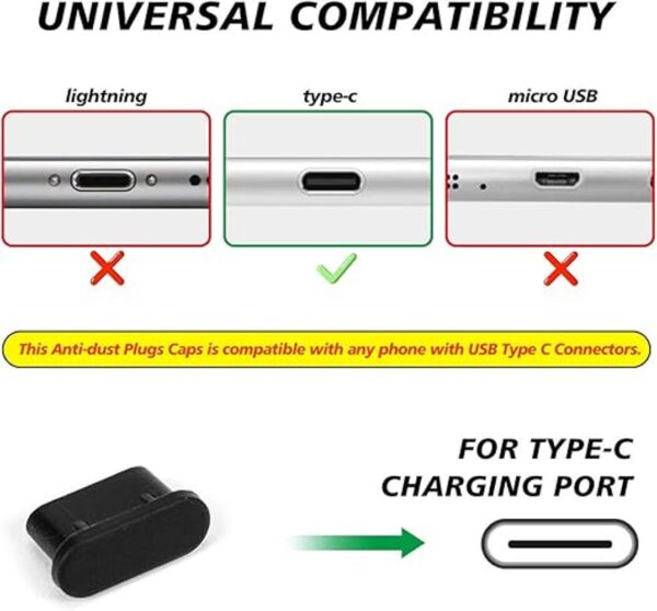 CaseBuy 20 tapones antipolvo USBC compatibles con Samsung_2