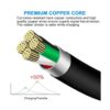Cable de carga USB C de 6 pies para GoPro Hero 9 Hero 8_3