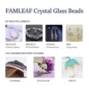 FAMLEAF 110 cuentas de cristal de 0.315 in para hacer