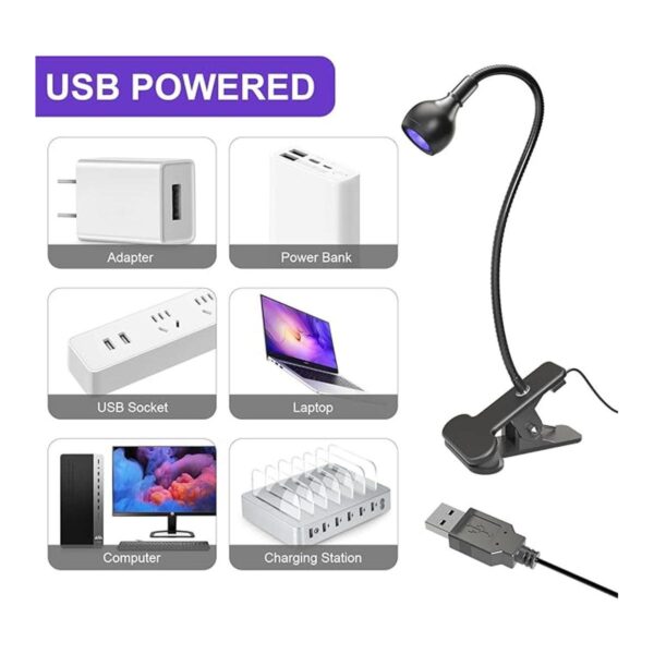 COSOOS Lámpara de luz UV para uñas lámpara negra de 395