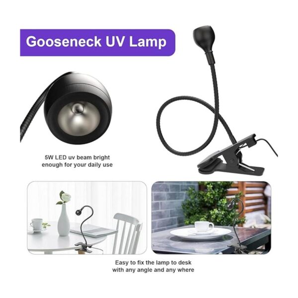 COSOOS Lámpara de luz UV para uñas lámpara negra de 395