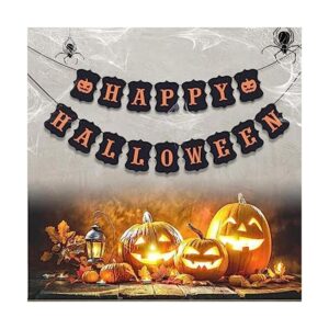 ERKOON Cartel de feliz Halloween con cartel de calabaza